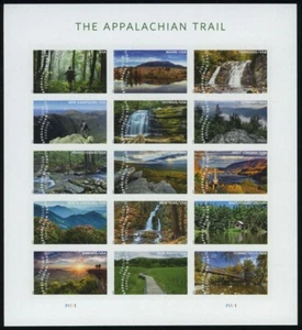 Panel de hoja imperforado The Appalachian Trail Imperf de Estados Unidos #5960p NDC sin troquelados - Imagen 1 de 1