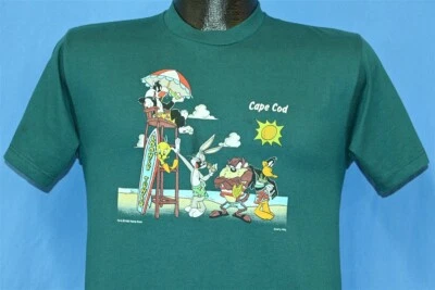 vtg 90s LOONEY TUNES CAPE COD BUGS BUNNY TWEETY BIRD DAFFY TAZ t-shirt YOUTH XL - Image 1 of 4