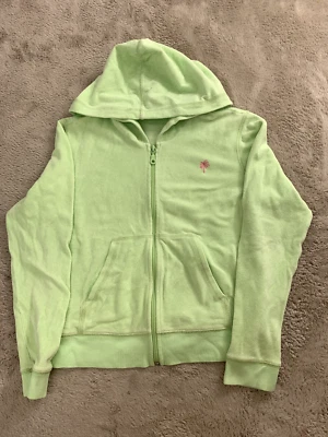 Sudadera con capucha Lilly Pulitzer vintage de terciopelo con cremallera completa para mujer talla XS Foto 1 de 4