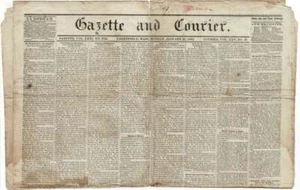 Gazette and Courier Vol LXXI No 3725 / 1863 Americana - Bild 1 von 2