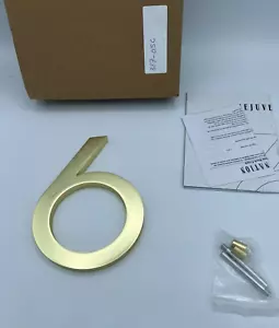 Rejuvenation Hardware 6" Address Number # 6 or 9 Aged Brass Rock Creek C4391 - Picture 1 of 5