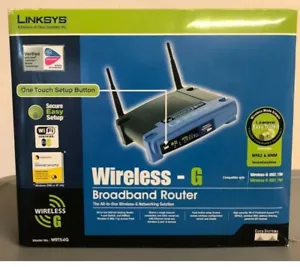 Linksys WRT54G WLAN - G 2,4 GHZ BREITBAND - 4PORT Router - Blau/Schwarz - GEBRAUCHT - Bild 1 von 10
