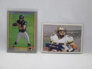 Drew Brees 2001 Rookie Cards - Topps #328 / Fleer Tradition #402 NFL Saints - Picture 1 of 5