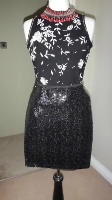 Gorgeous H&M Black Sequin Mini Skirt Size XS   - Image 1 of 4