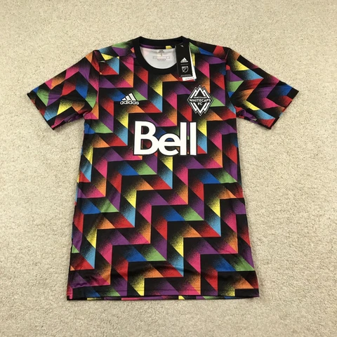 Adidas Mens Small Vancouver Whitecaps FC Pre-Match Jersey New *defect Cover