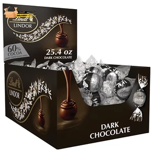 LINDOR 60% Trufas de Chocolate Oscuro, Caramelo de Chocolate Oscuro con Suave, Fusión T - Imagen 1 de 12