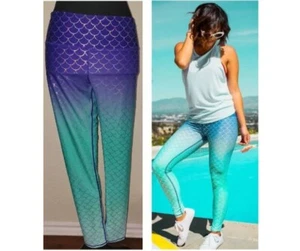 NWOT XL Disney Store Ariel Mermaid Leggings - Picture 1 of 3