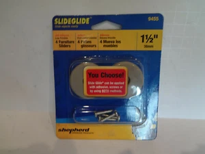 Shepherd Hardware SlideGuide 1-1/2" furniture sliders 9455 4 pcs - Picture 1 of 5