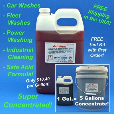 AutoKleen Truck and Car Wash Acid Low pH Soap Presoak and Industrial Cleaner - Image 1 of 3