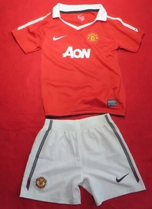 Manchester United 2010/11 Nike Home Soccer Jersey and Shorts Set, Kids size S - Picture 1 of 11