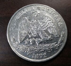 Mexico - 1872 GoS Large Silver UN Peso - Nice Coin XF Detail? Great Deal! *E30*