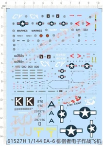 Calcomanía de tobogán acuático marcas bufones de la muerte 1/144 US Marine EA-6B Prowler VMAQ-2 - Imagen 1 de 1