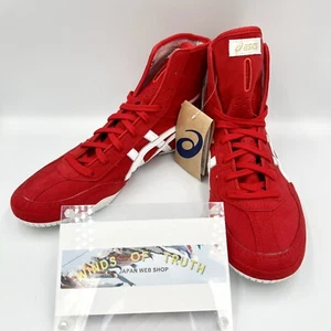 Asics Wrestling Shoes 1083A001 EX-EO special order red x white silver edge - Picture 1 of 24