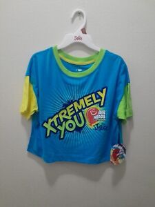 Girls Justice Size Medium 10 Airheads Cropped Tee Shirt Top NWT