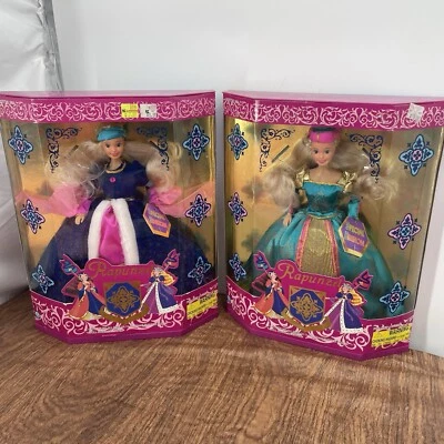 Lote De 2 Muñecas Disney Rapunzel Edición Especial Años 90 De Colección Nuevas En Caja Foto 1 de 4