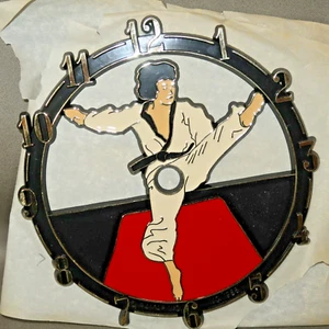 VINTAGE 1986 Ramar IND Plastic Clock Face Karate 6" x 5.75" - Picture 1 of 1