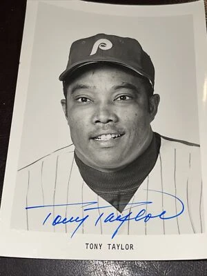 Tony Taylor Autographed Signed 5x7 Photograph Philadelphia Phillies - Image 1 of 4