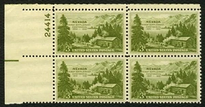 #999 3c Nevada 1st Settlement, Plate Block [24414 UL] **ANY 5=FREE SHIPPING** - Picture 1 of 1