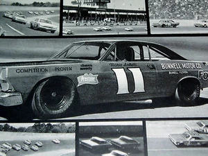 1967 FORD FAIRLANE 427 V8 ENGINE/ORIGINAL AD-Mario Andretti/VTG NASCAR/RACING/GT - Picture 1 of 2