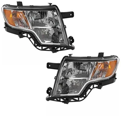 For 07-10 Edge Front Halogen Headlight Headlamp Head Light Lamp w/Bulb PAIR SET Foto 1 de 4