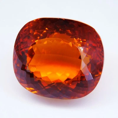 Natural Gorgeous Orange Citrine 261.35 Ct Cushion Certified Loose Gemstone - Image 1 of 4