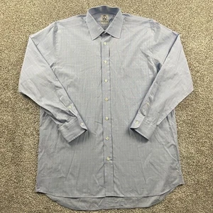 Cordings Shirt Men 16.5 42 Blue Glen Plaid Button Up Long Sleeve Cotton Career - Picture 1 of 15