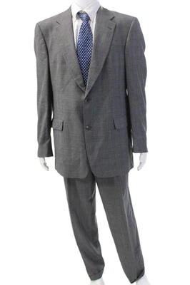 Hart Schaffner Marx Hombres Texturizado Forrado Botón Traje Blazer Pantalones Conjunto Gris Talla E Foto 1 de 4