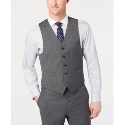 Lauren Ralph Lauren Mens Classic fit Button-Up Suit Vest Small Grey Stretch - Image 1 of 2