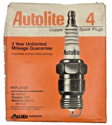 Autolite spark plugs No. 62544 standard tip NOS 4 pack copper core - Image 1 of 2