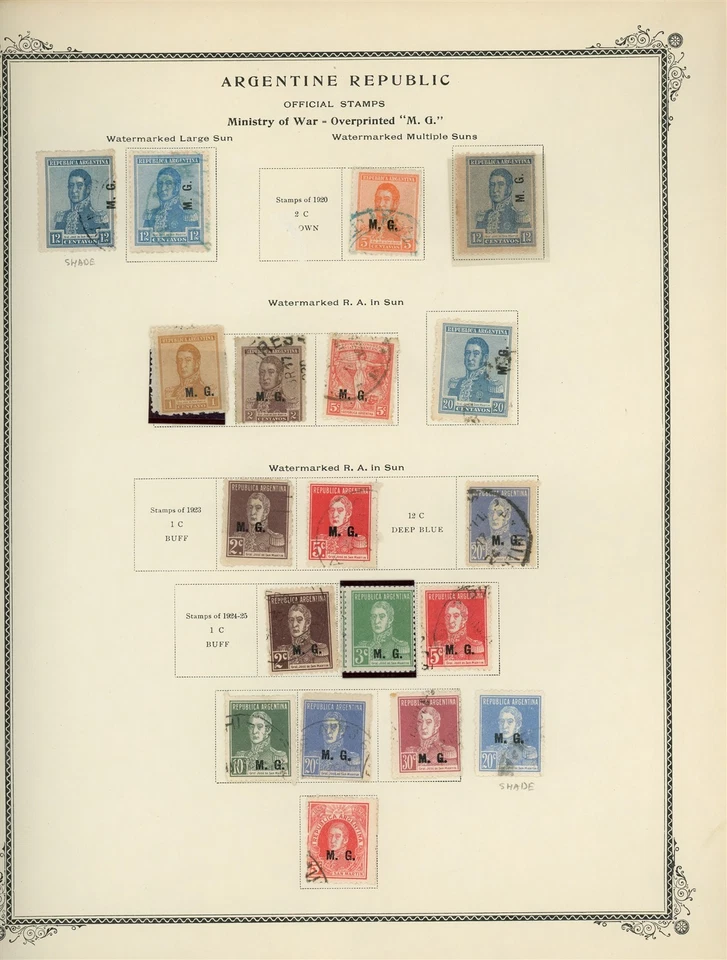 ARGENTINA Scott Specialty Album Page Lot #37 - SEE SCAN - $$$ - Image 1 of 1