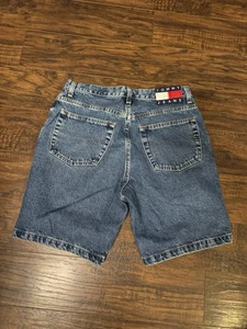 Pantalones Cortos De Patinador De Colección Y2K Tommy Hilfiger Para Hombre Azul Denim Calce Suelto Talla 32 - Imagen 1 de 7