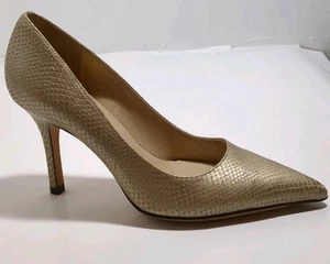 Women's Sz 6 1/2 B Cole Haan Signature Beige Leather High Heel - Picture 1 of 11