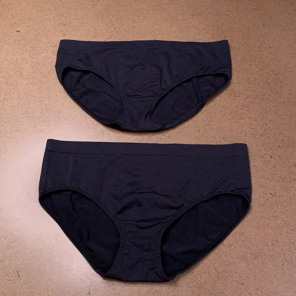 Paquete de 2 ropa interior de bikini Fruit of the Loom para niñas talla XL negra mezcla de nailon nueva Foto 1 de 4