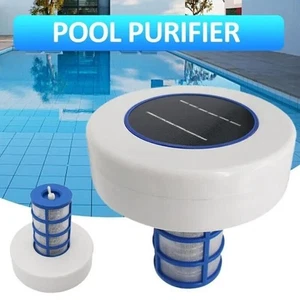 1PZ Ionizzatore piscina bianco ad energia solare agli ioni di rame con anodo LED autopulente NUOVO = - Foto 1 di 11