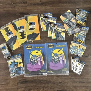 Hallmark Batman Birthday Party Supplies Lot Decorations Table Cover Centerpiece - Picture 1 of 19