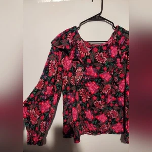 Top Whimsigoth Boho Campesino Talla 2X 20W-22W Floral Volantes Terra & Sky Para Mujer’s - Imagen 1 de 10