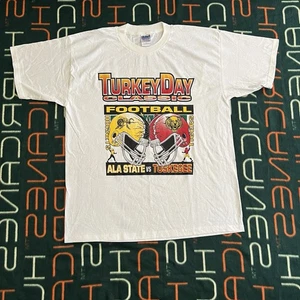 Vintage Turkey Day Classic Shirt Alabama State Tuskegee HBCU 90s White XL SWAC - Bild 1 von 4