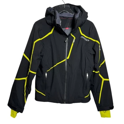 Chaqueta Spyder Spylon Hombre Talla Pequeña Negra Amarilla Esquí 3M Thinsulate Foto 1 de 4