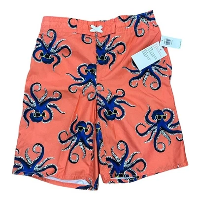Old Navy Octopus Swimsuit Boardshort Trunks Boys Size L (10-12) NWT - Image 1 of 4