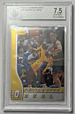 1996 Bowman’s Best Shaquille O’Neal Basketball Card #70 Los Angeles Lakers NM - Image 1 of 2