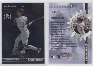 2002 Donruss Best of Fan Club Craftsmen /300 Luis Gonzalez #C4