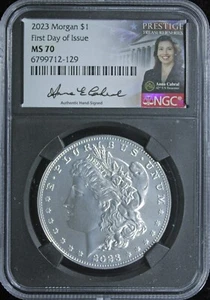 2023 Early Releases Morgan Silver Dollar NGC MS70 FDI Black Core Slab (2431268) - Picture 1 of 4