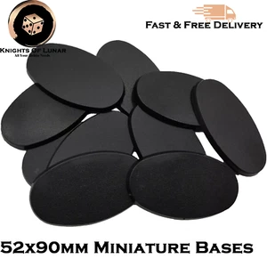90x52mm Oval Bases Miniature Models Wargaming compatible Warhammer 40K AoS DND - Picture 1 of 1