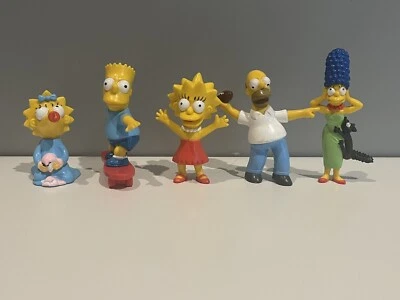 Lote de figuras de colección de la familia Simpson - Homer Bart Marge Lisa Maggie - Mattel 1990 Foto 1 de 4