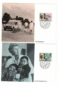 1985 Liechtenstein Red Cross SG 866/8 Maxi Cards Set of 3 - Picture 1 of 2