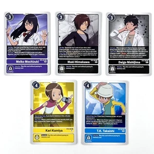 5 x Digimon Card: Meiko Mochizuki, Daigo Nishijima, Maki Himekawa, Kari Kamiyama - Picture 1 of 8
