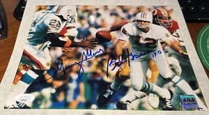 Bob Griese & Mercury Morris Signed 8x10 Photo Miami Dolphins 17-0 JSA /Coa - Picture 1 of 3