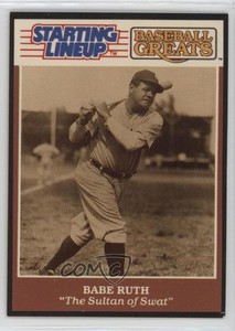 1989 Starting Lineup Cards Baseball Greats Babe Ruth HOF