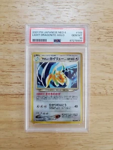 Pokemon PSA 10 GEM MINT 2001 Light Dragonite Japanese Neo Destiny Holo Card - Picture 1 of 2