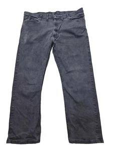 Jeans Vintage Wrangler Authentics Nero Denim Uomo Cotone/Spandex W44 L29 - Foto 1 di 17
